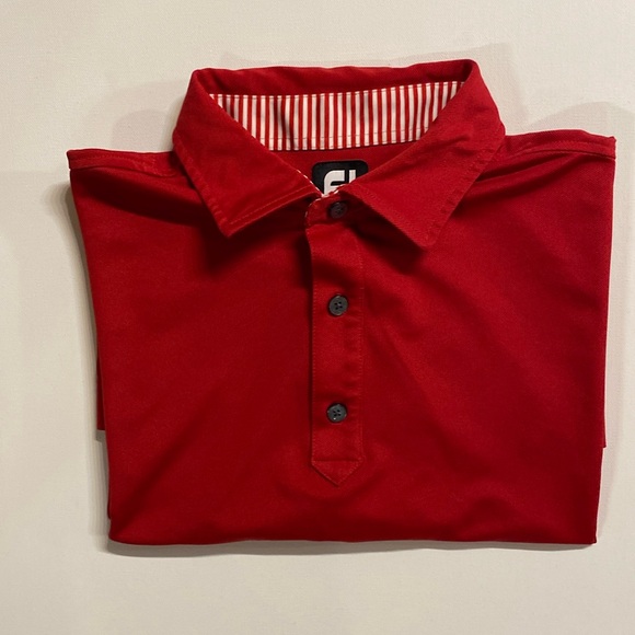 Footjoy FJ Golf Stretch Polo Shirt Men's Size XXL colour Red CA#28544 - Picture 1 of 9